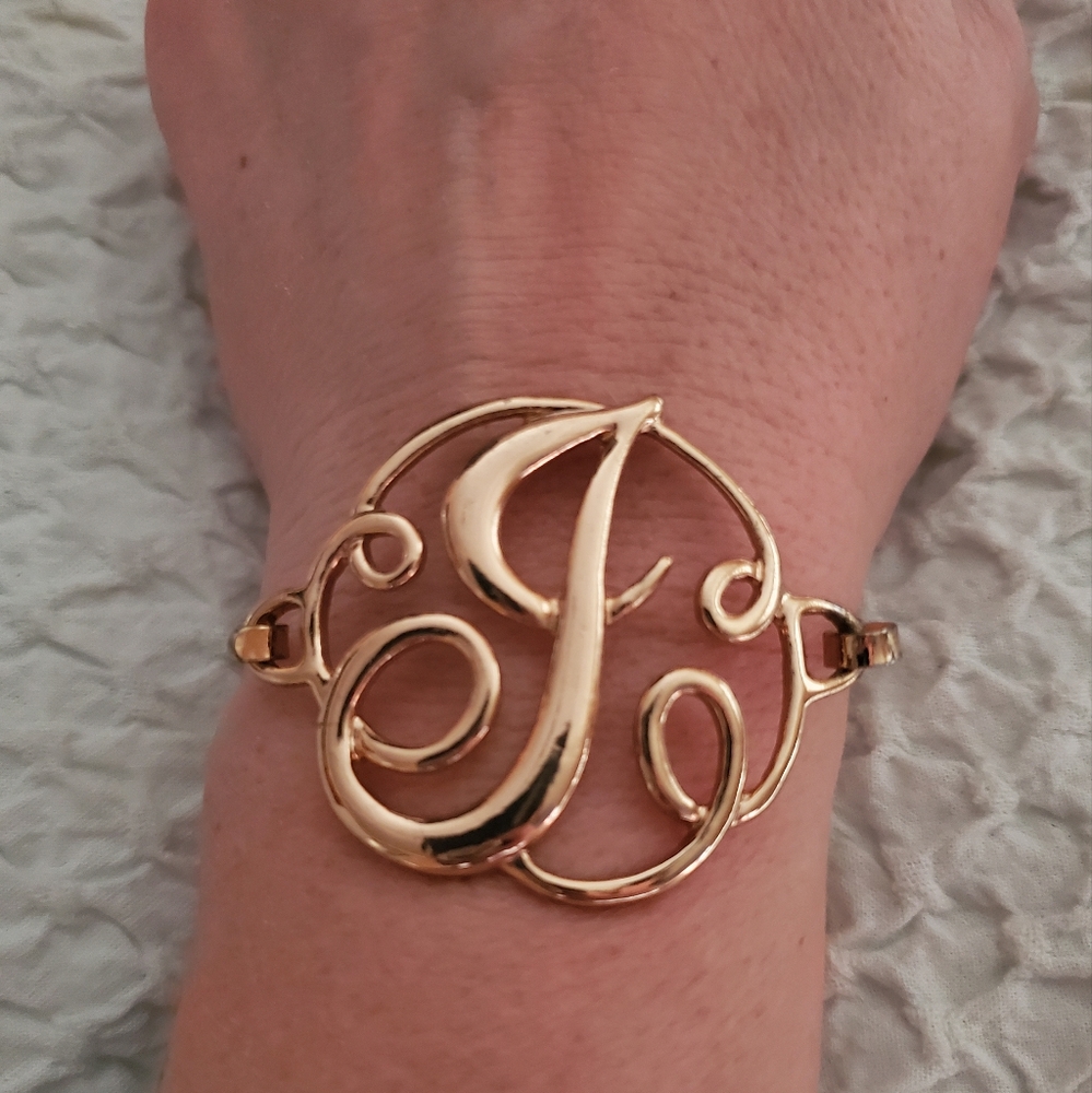 Initial J bracelet